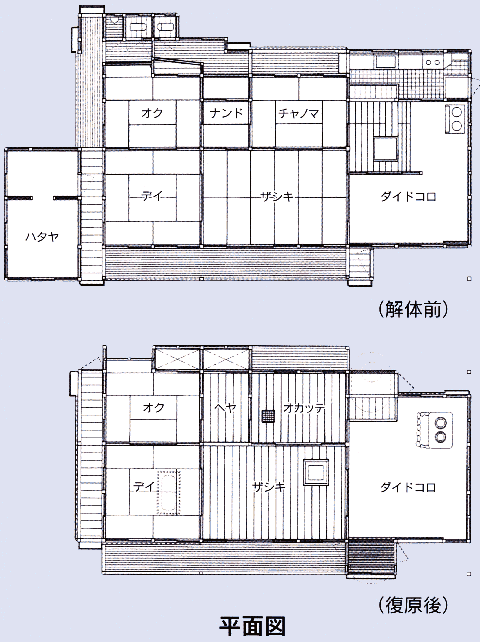 旧市倉家住宅平面図画像