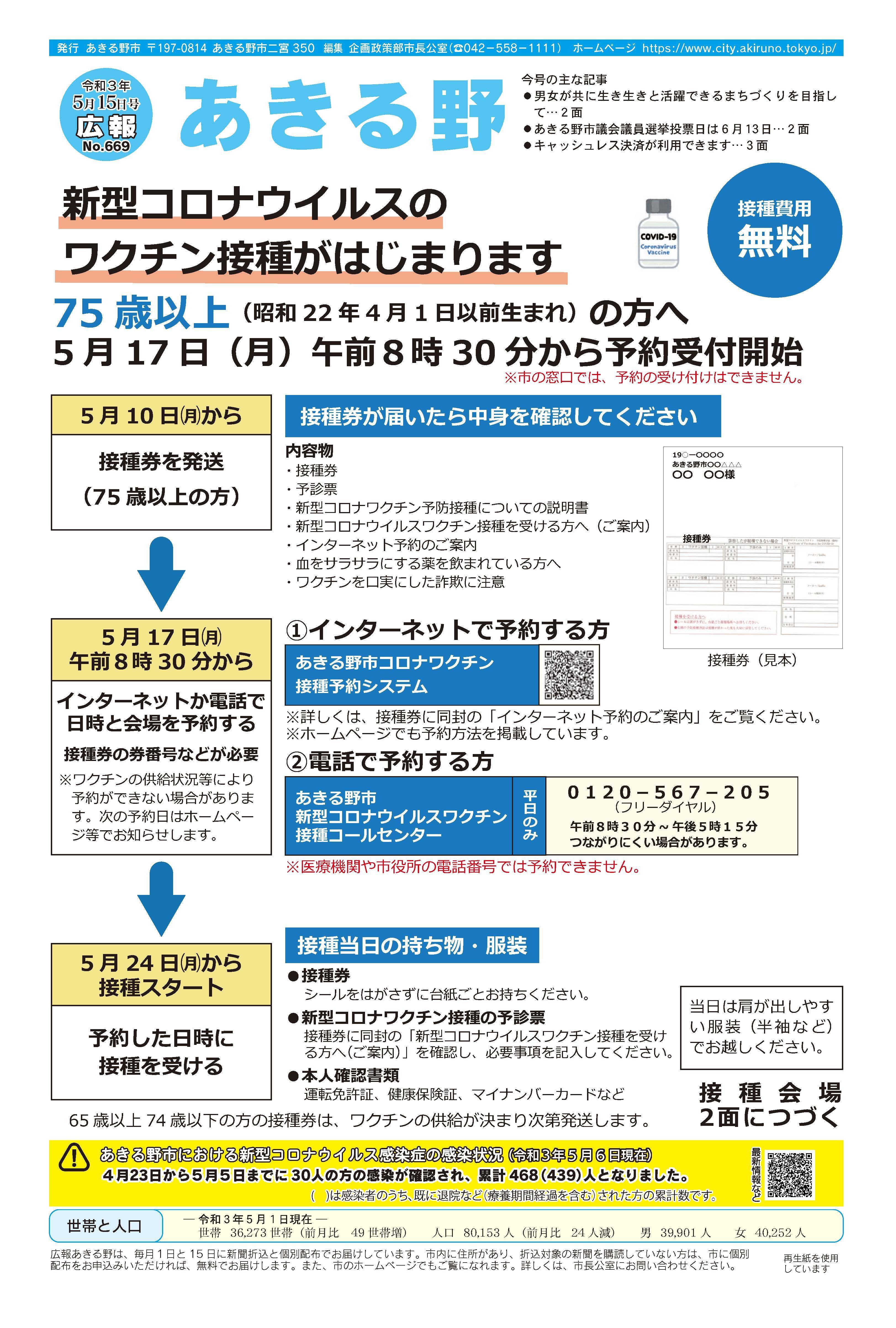 広報あきる野　令和3年5月15日号